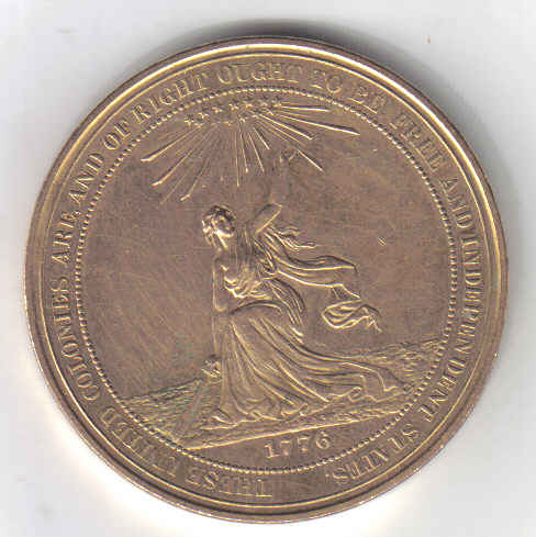 1876-Independance-Centenary--Gilt-Medallion